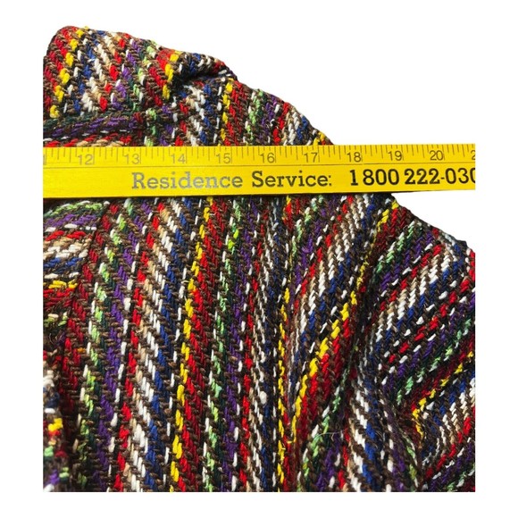 El Paso Saddle Blanket Co Baja Pullover Adult SMALL Surfer Drug Rug Camp Rainbow - Picture 5 of 7